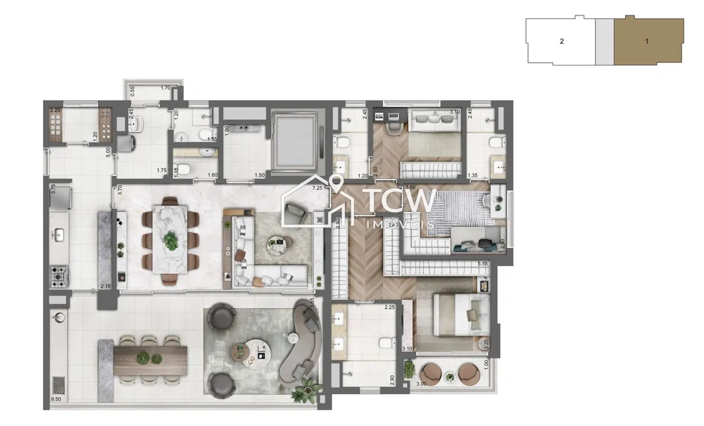 Apartamento, 3 quartos, 166 m² - Foto 12