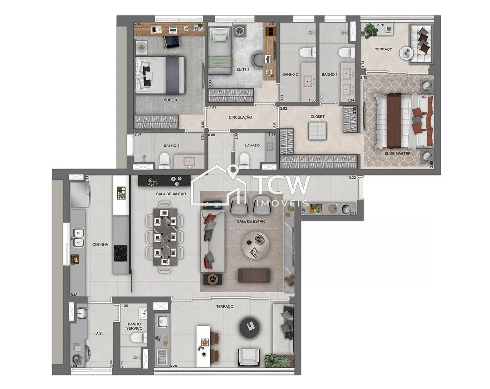 Apartamento, 3 quartos, 140 m² - Foto 6