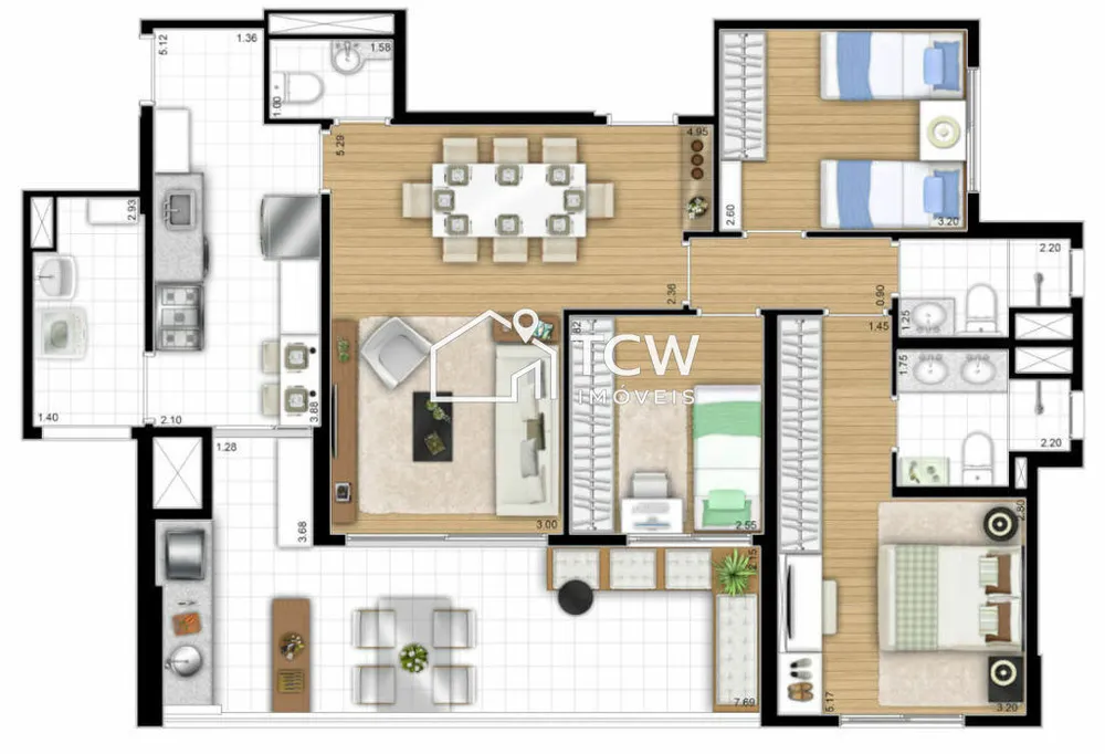 Apartamento, 3 quartos, 106 m² - Foto 8