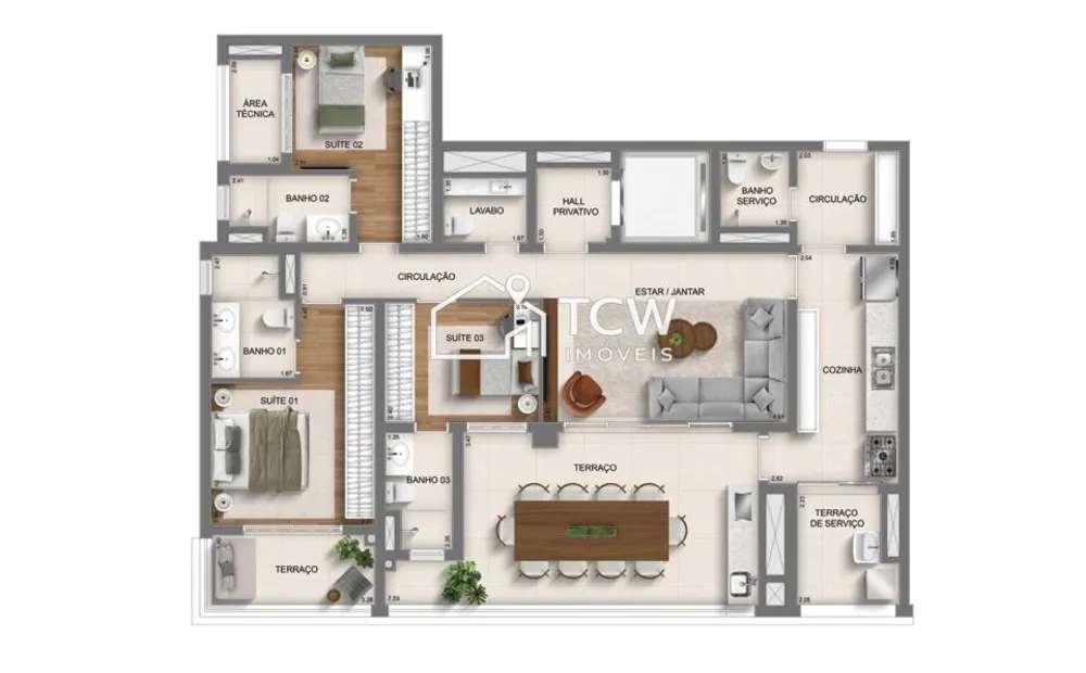 Apartamento, 3 quartos, 137 m² - Foto 6