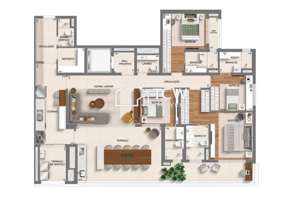 Apartamento, 3 quartos, 137 m² - Foto 5