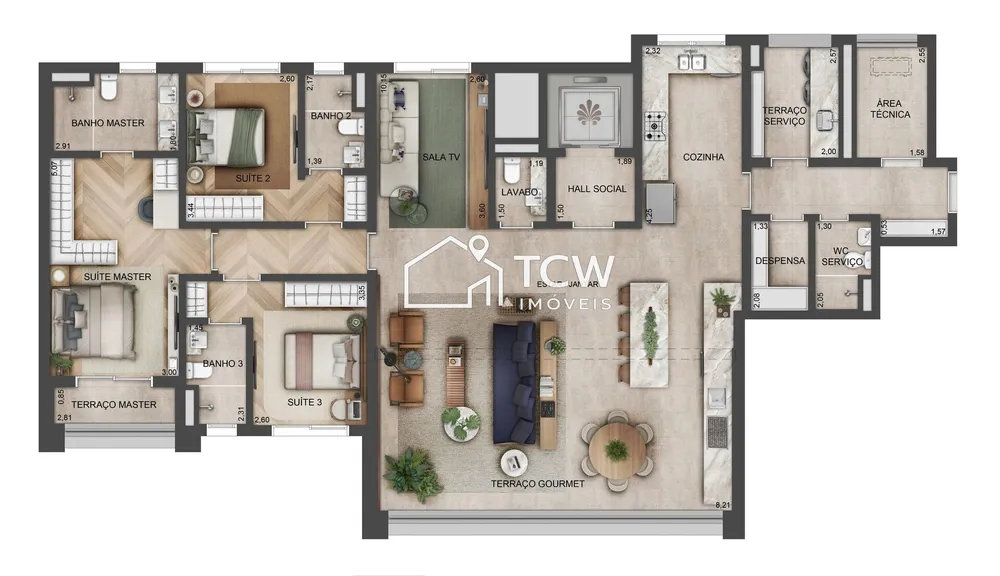 Apartamento, 3 quartos, 180 m² - Foto 6