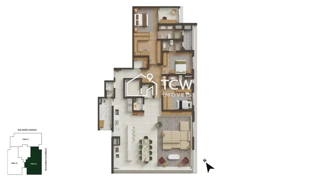 Apartamento, 3 quartos, 163 m² - Foto 1