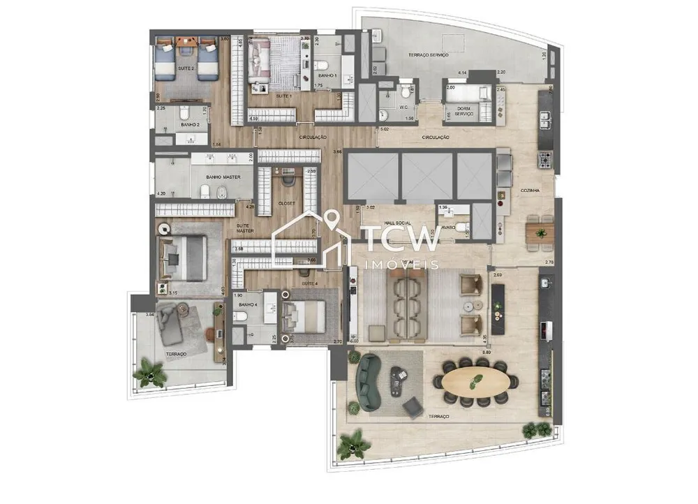 Apartamento, 4 quartos, 276 m² - Foto 12