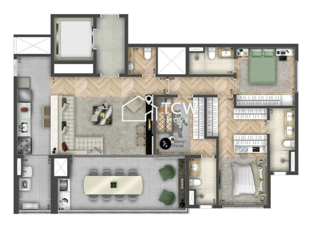 Apartamento, 3 quartos, 125 m² - Foto 4