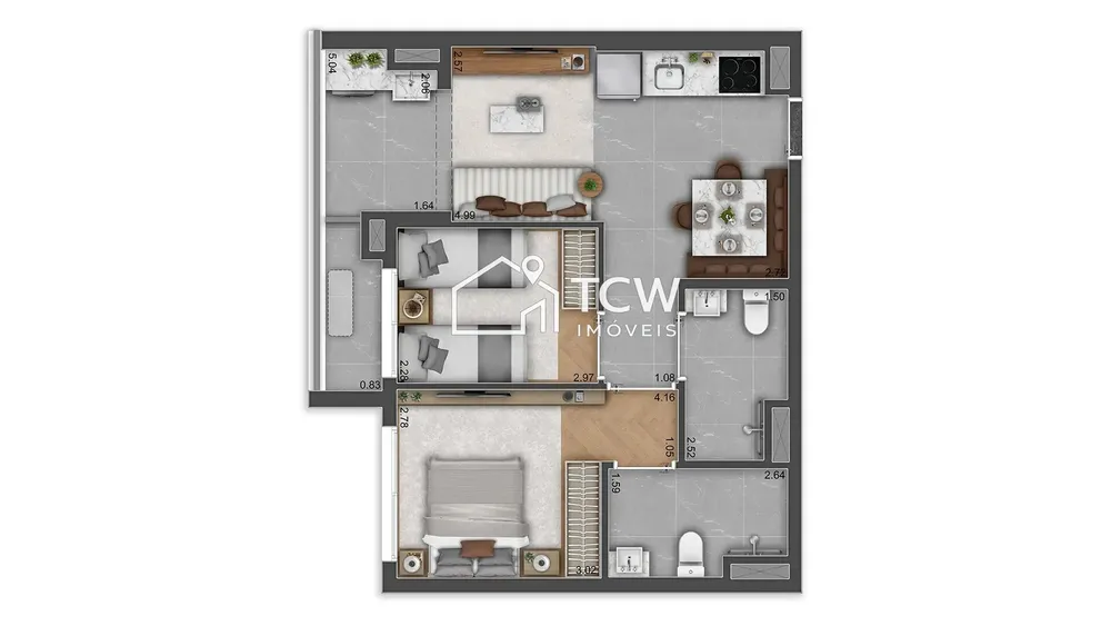 Apartamento, 2 quartos, 56 m² - Foto 8