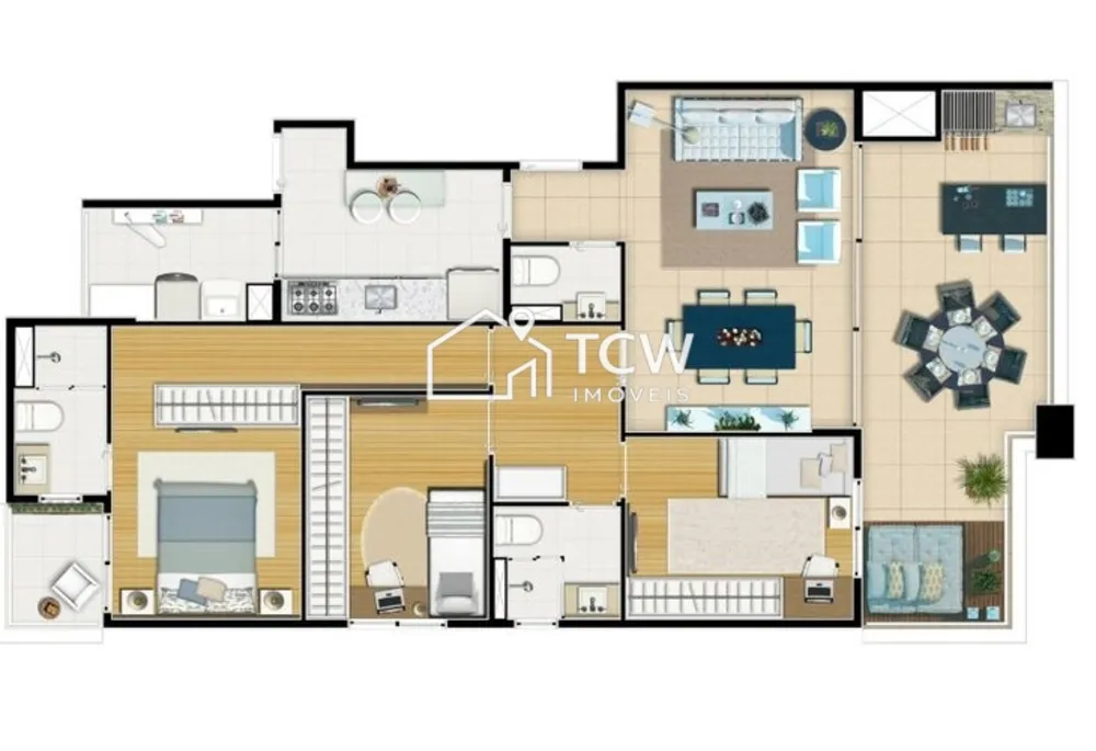 Cobertura, 3 quartos, 163 m² - Foto 2