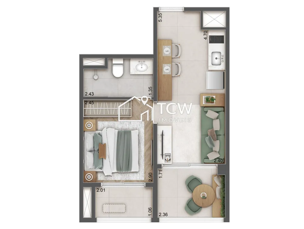 Apartamento, 2 quartos, 63 m² - Foto 7