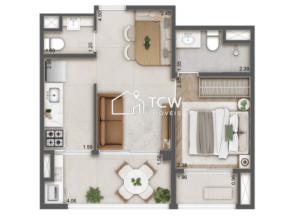 Apartamento, 2 quartos, 63 m² - Foto 2