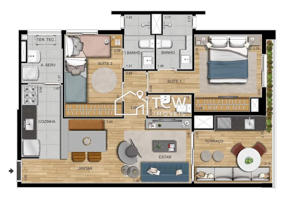 Apartamento, 2 quartos, 76 m² - Foto 6