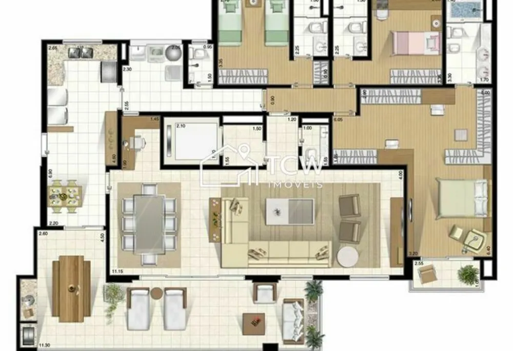 Apartamento, 3 quartos, 204 m² - Foto 6