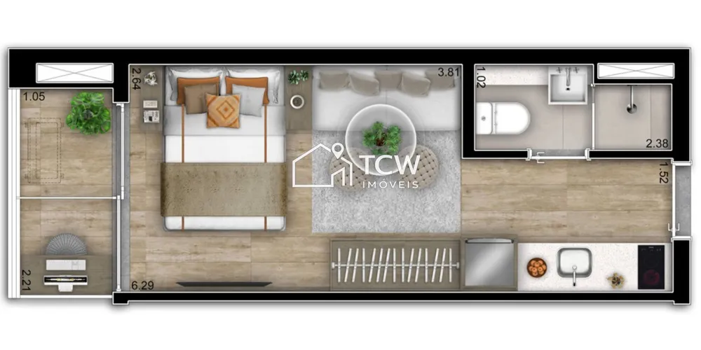 Apartamento, 1 quarto, 42 m² - Foto 10