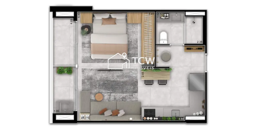 Apartamento, 1 quarto, 42 m² - Foto 11