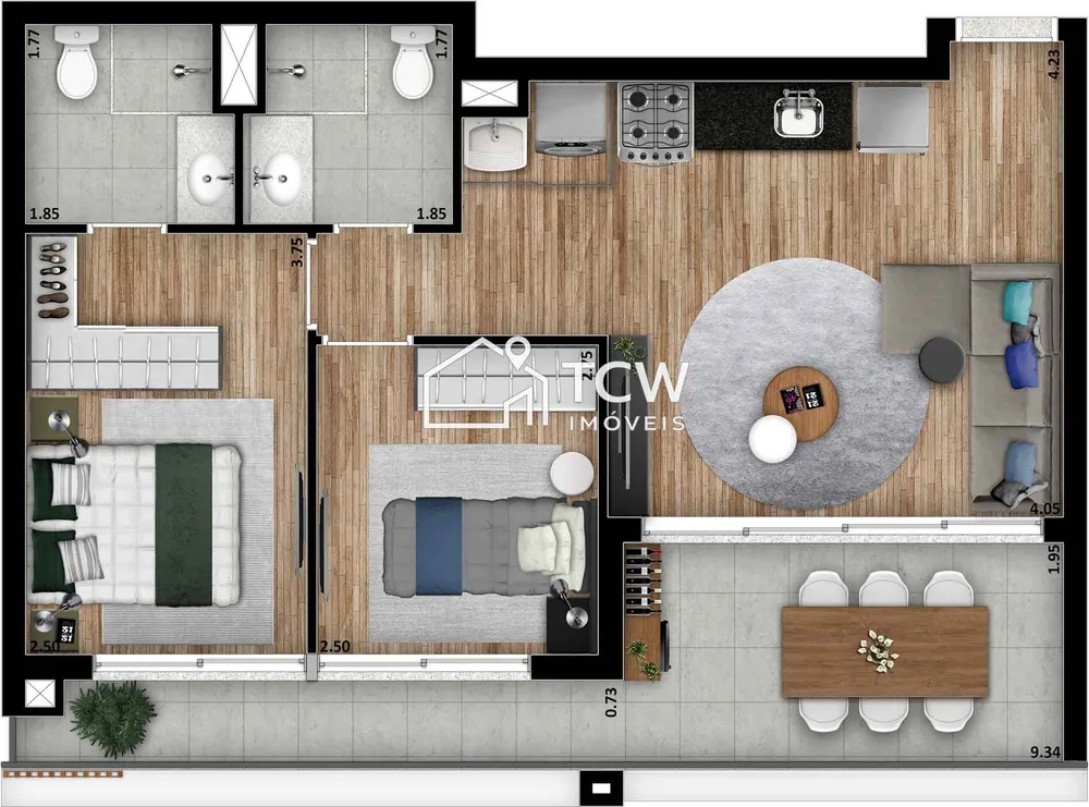 Apartamento, 2 quartos, 68 m² - Foto 8
