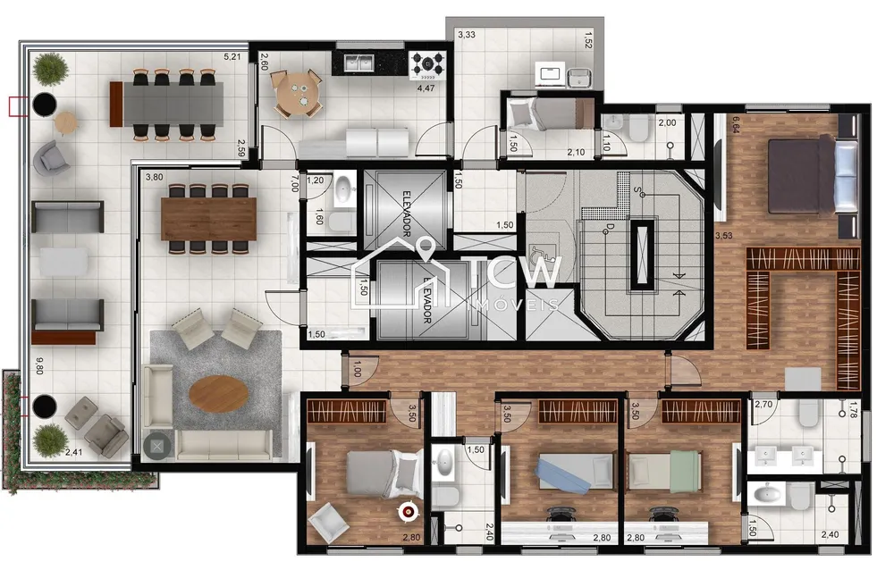 Apartamento, 4 quartos, 193 m² - Foto 4