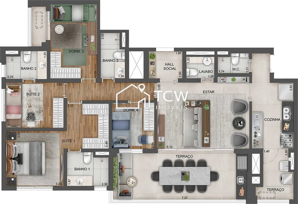 Apartamento, 3 quartos, 141 m² - Foto 8
