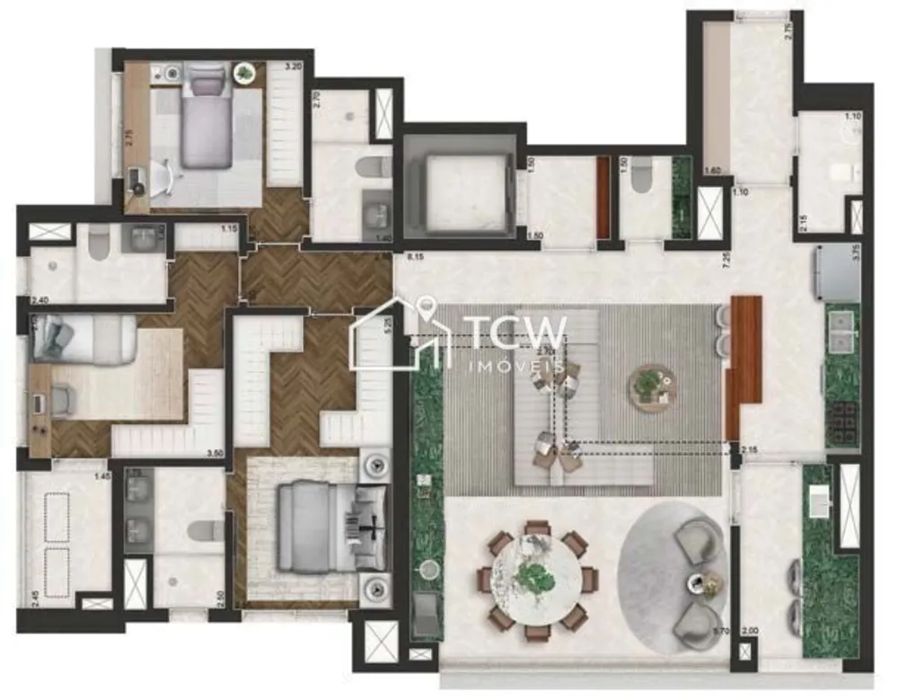Apartamento, 3 quartos, 178 m² - Foto 12