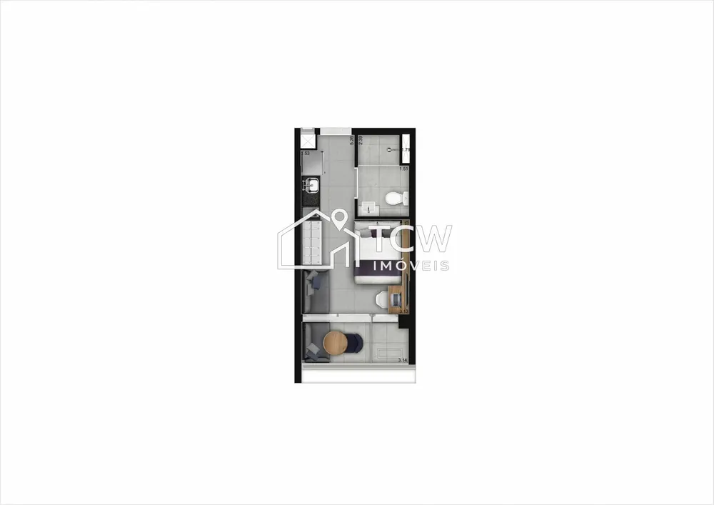 Apartamento, 1 quarto, 25 m² - Foto 6