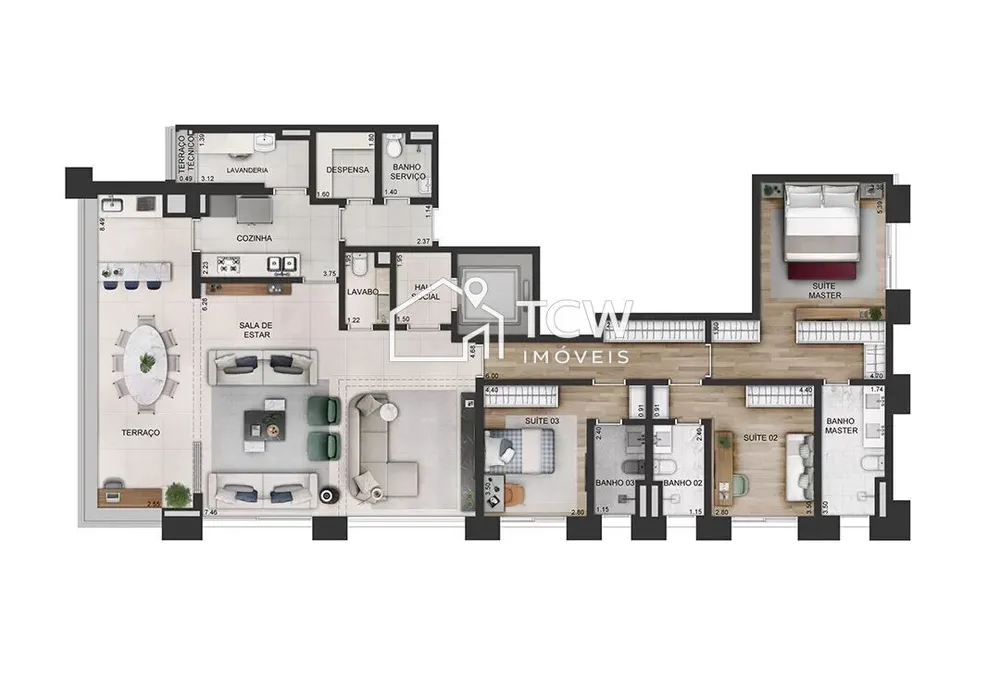 Apartamento, 3 quartos, 191 m² - Foto 12