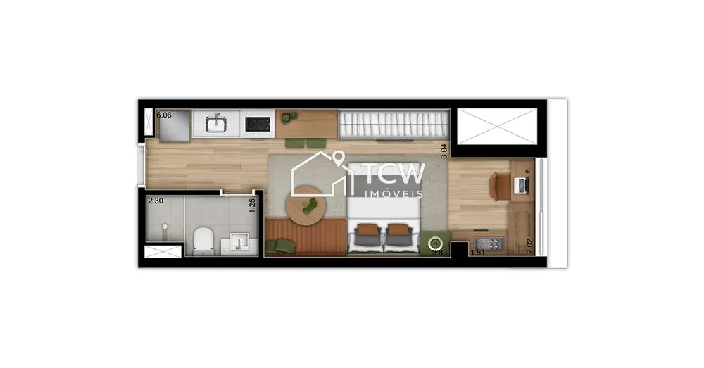 Apartamento, 1 quarto, 26 m² - Foto 8