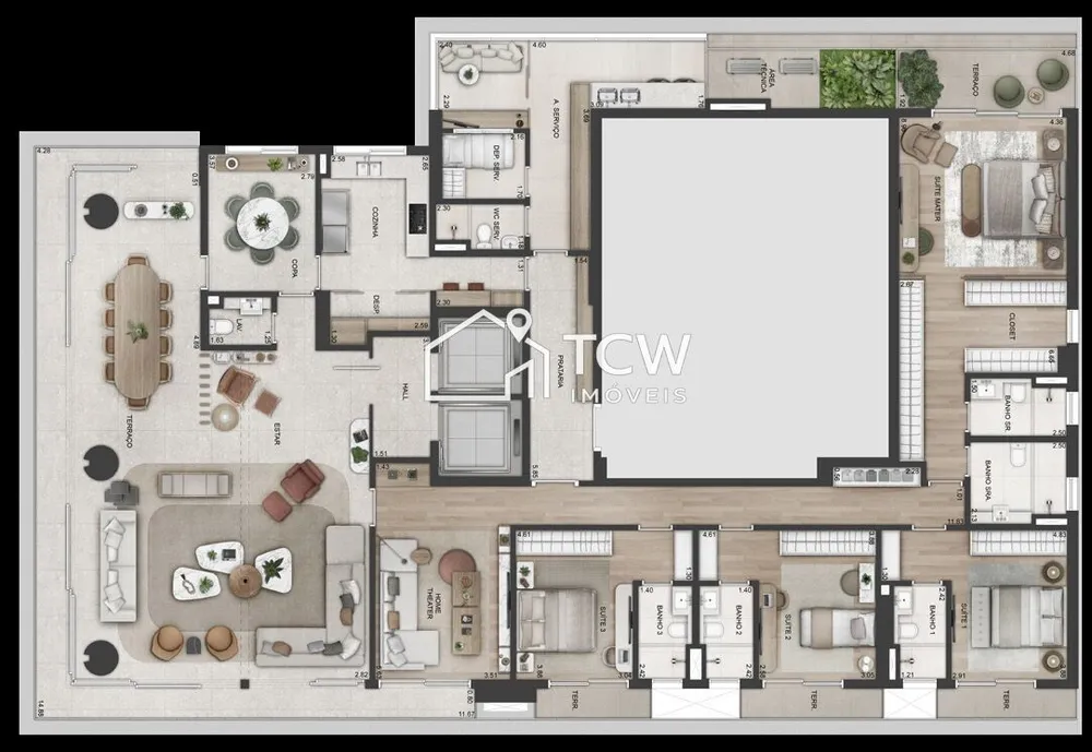 Apartamento, 4 quartos, 368 m² - Foto 6