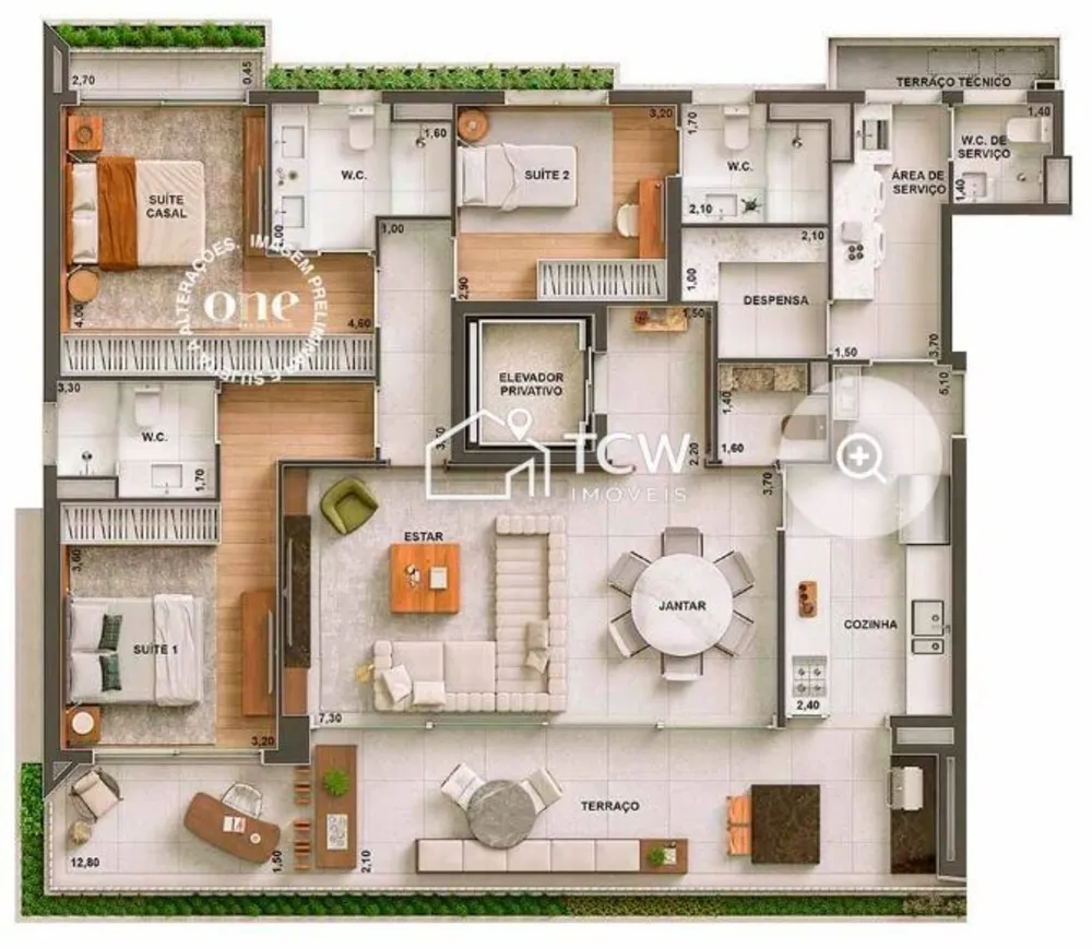 Apartamento, 3 quartos, 173 m² - Foto 2