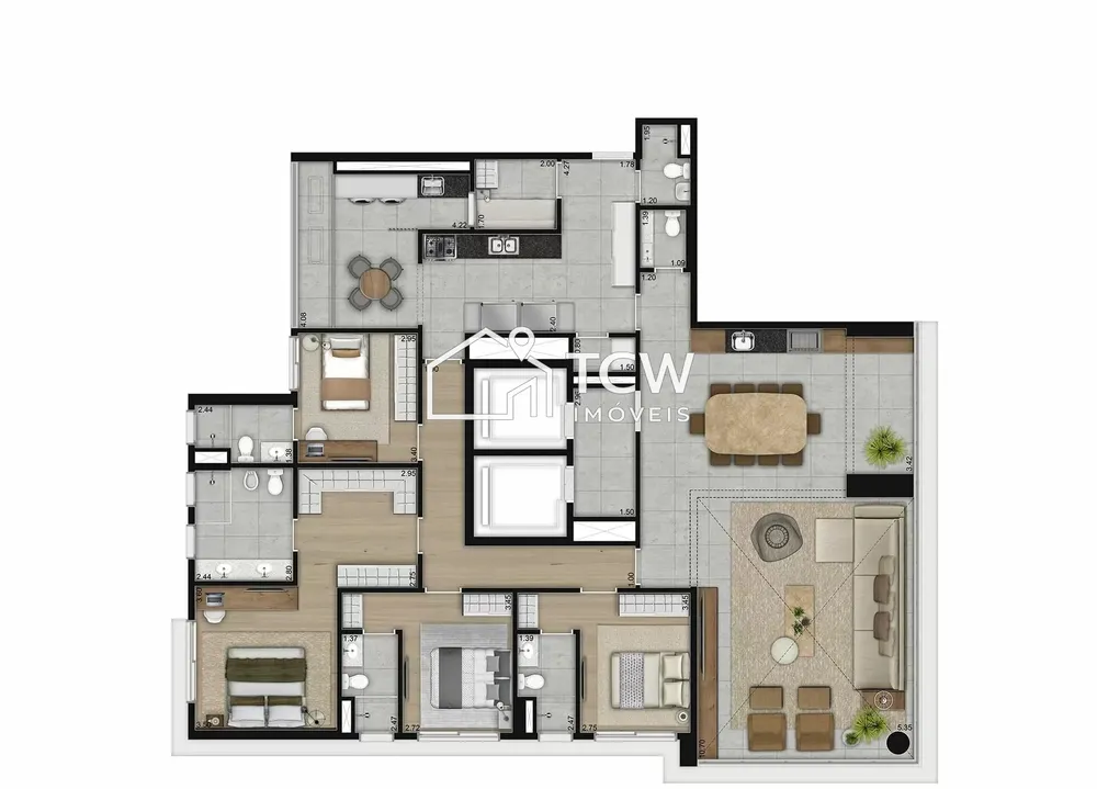 Apartamento, 4 quartos, 220 m² - Foto 12