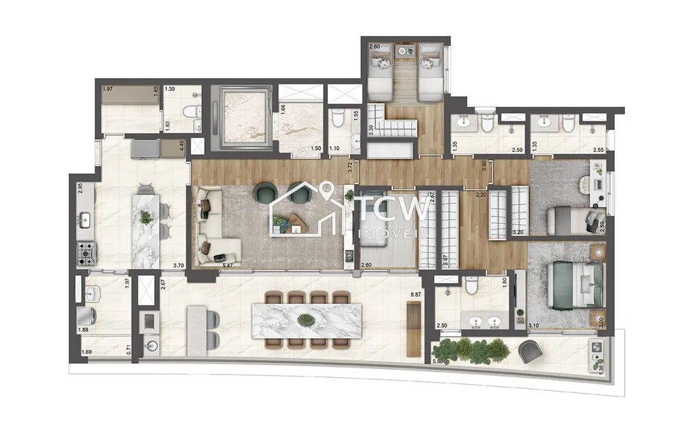 Apartamento, 4 quartos, 166 m² - Foto 4