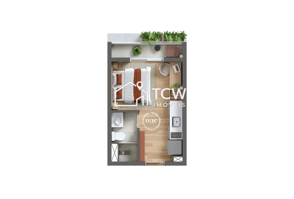 Apartamento, 1 quarto, 20 m² - Foto 12