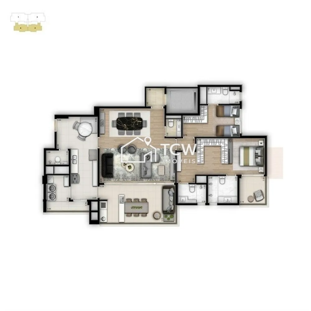 Apartamento, 3 quartos, 160 m² - Foto 12
