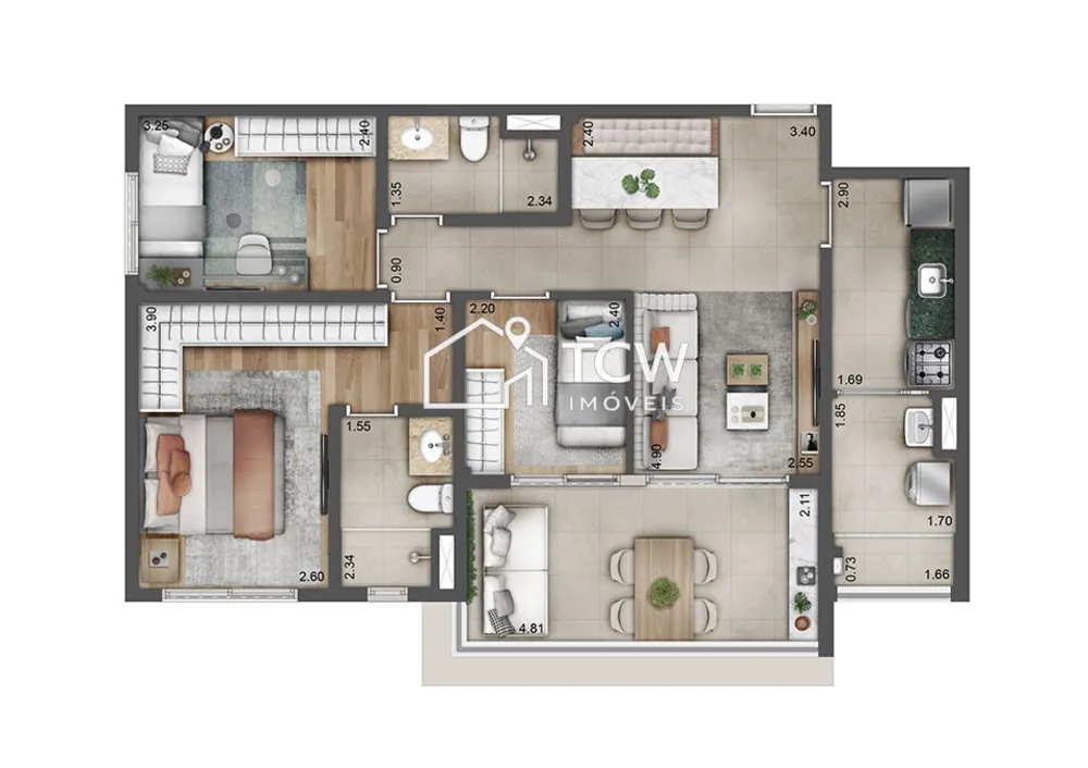 Apartamento, 2 quartos, 79 m² - Foto 11