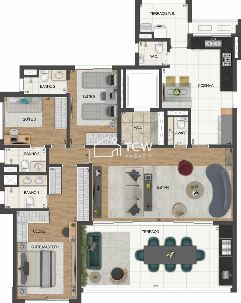 Apartamento, 3 quartos, 163 m² - Foto 11