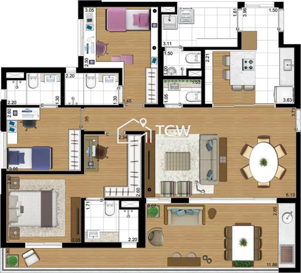 Apartamento, 3 quartos, 128 m² - Foto 4
