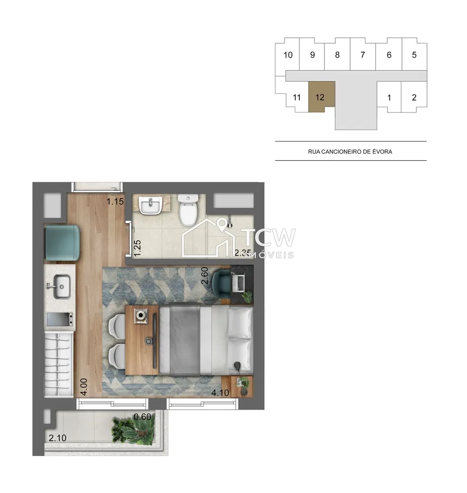 Apartamento, 1 quarto, 20 m² - Foto 7