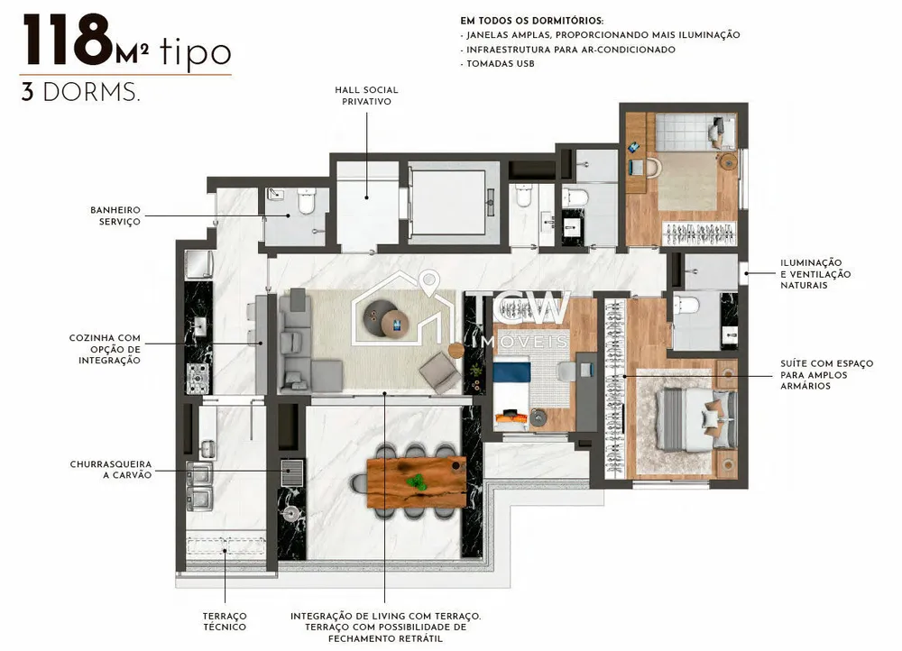 Apartamento, 3 quartos, 118 m² - Foto 8