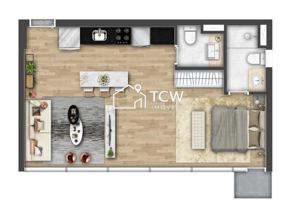 Apartamento, 1 quarto - Foto 4