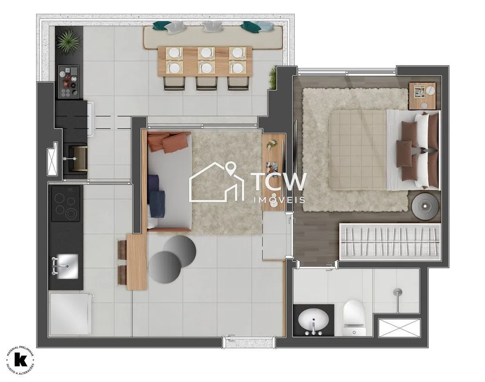 Apartamento, 1 quarto, 37 m² - Foto 11