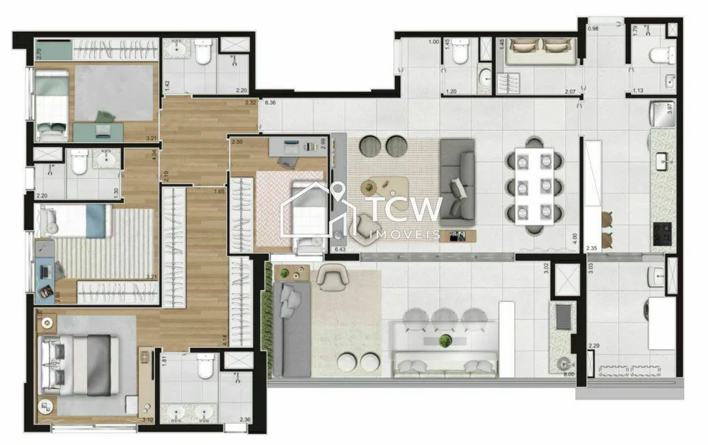 Apartamento, 3 quartos, 158 m² - Foto 7