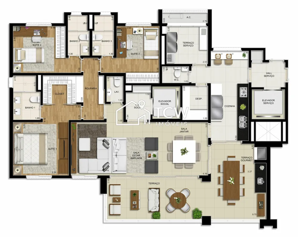 Apartamento, 3 quartos, 173 m² - Foto 6