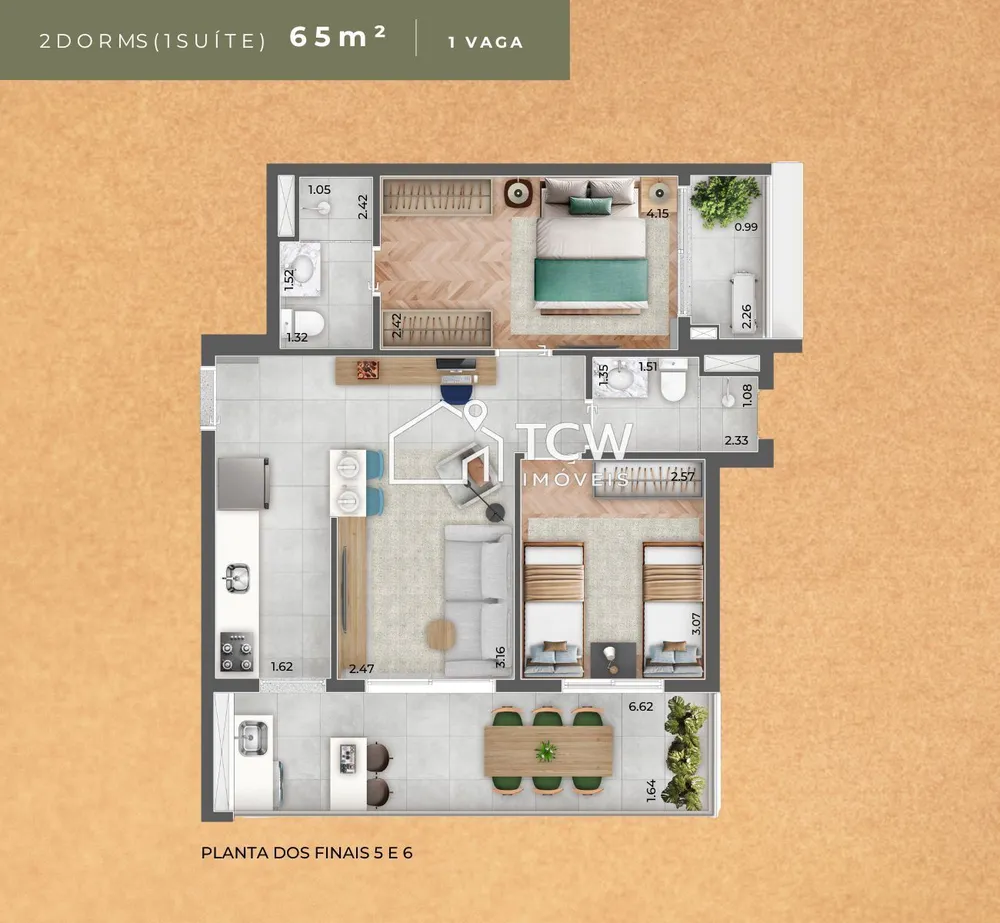 Apartamento, 1 quarto, 34 m² - Foto 2