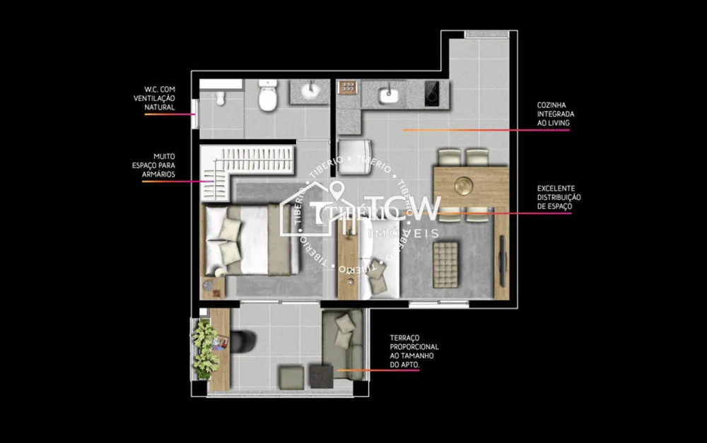 Apartamento, 1 quarto, 36 m² - Foto 8