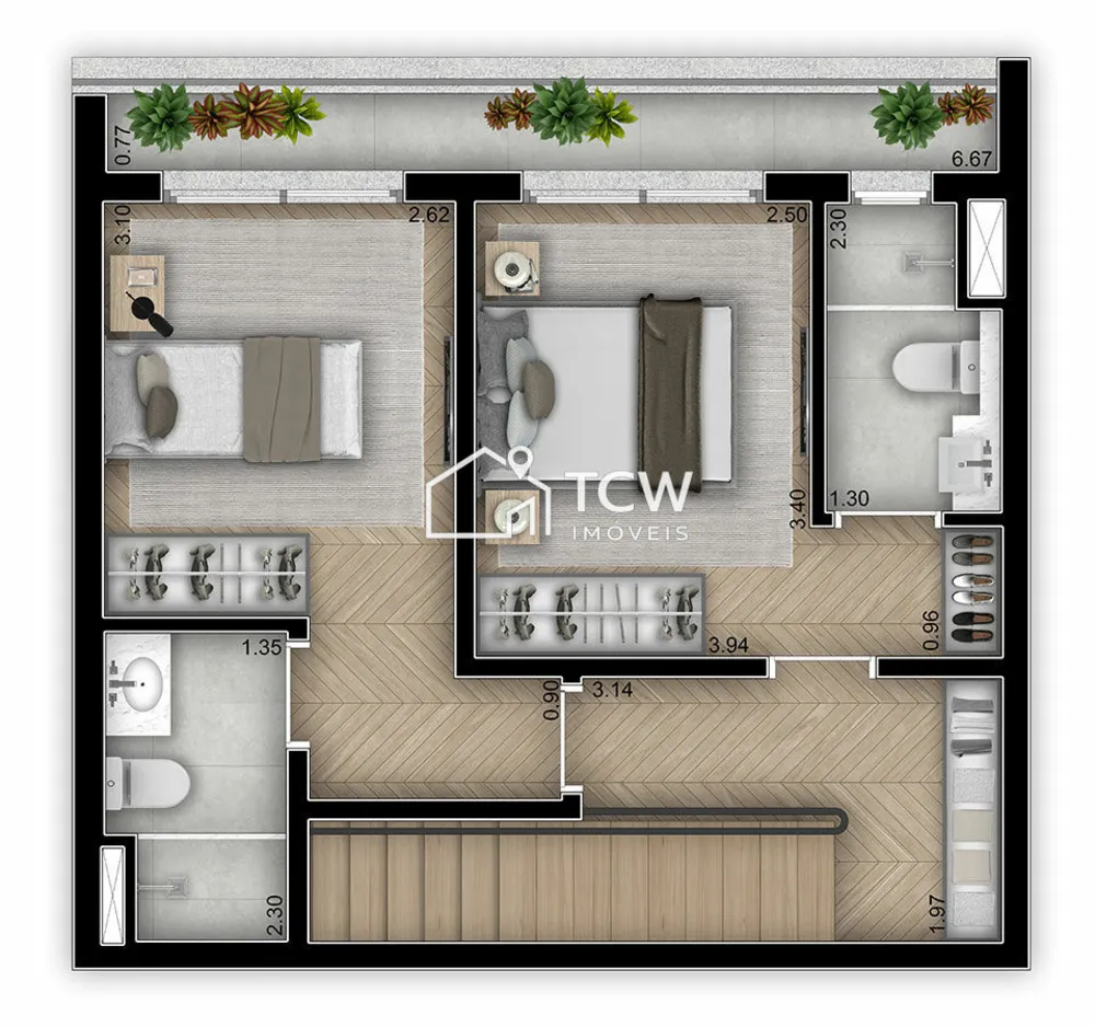 Apartamento, 2 quartos, 128 m² - Foto 3