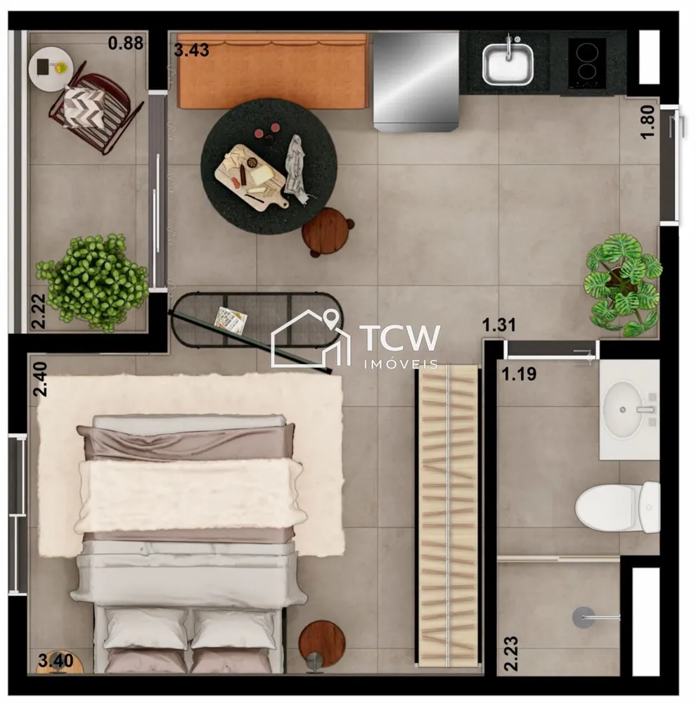 Apartamento, 1 quarto, 20 m² - Foto 13