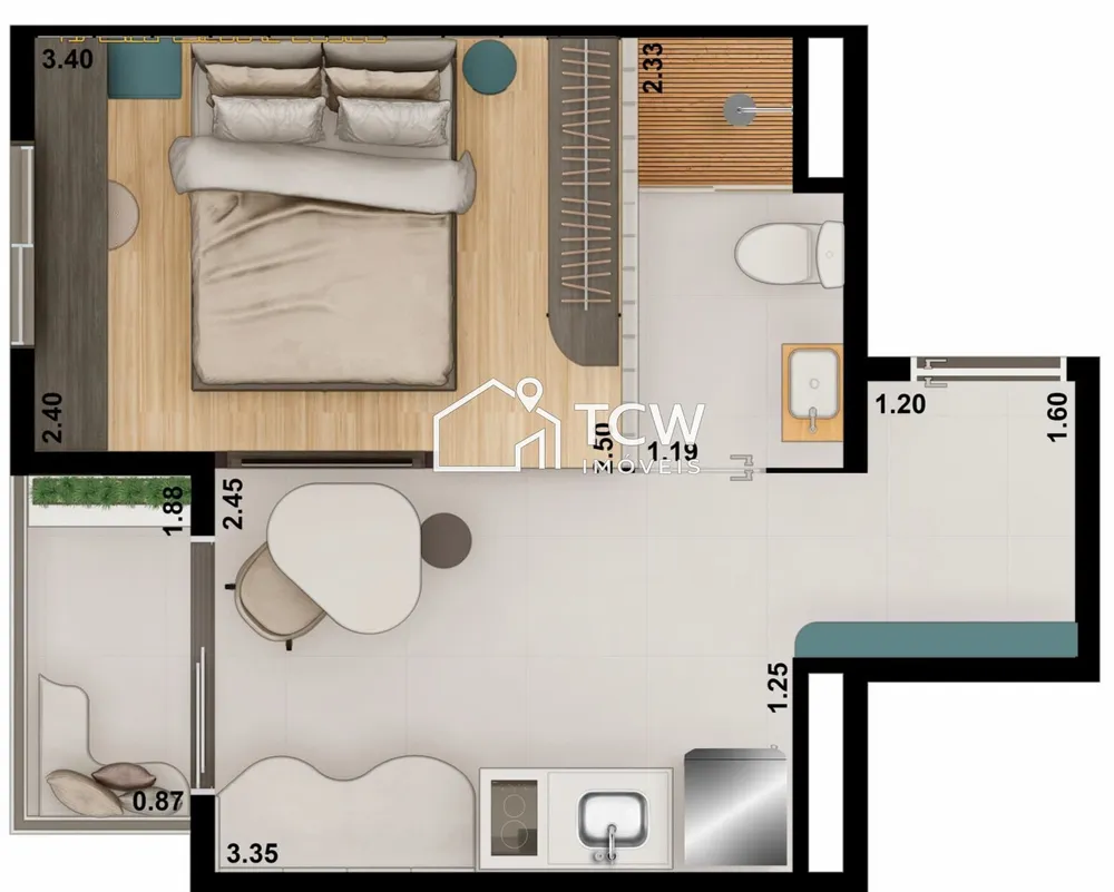 Apartamento, 1 quarto, 20 m² - Foto 16