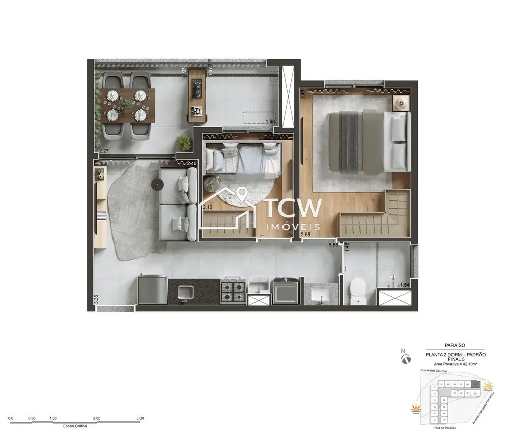 Apartamento, 2 quartos, 42 m² - Foto 12