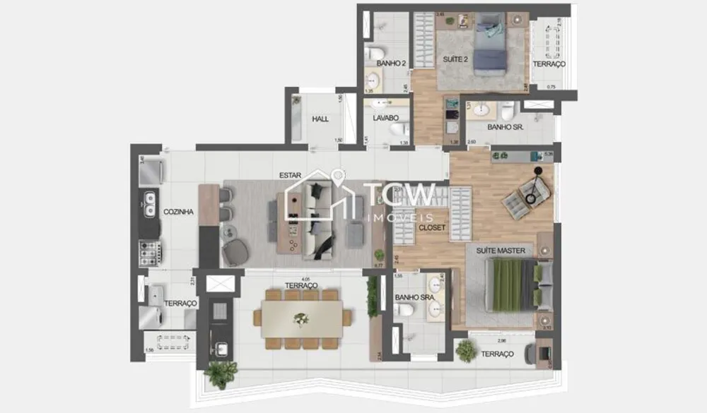 Apartamento, 3 quartos, 120 m² - Foto 2