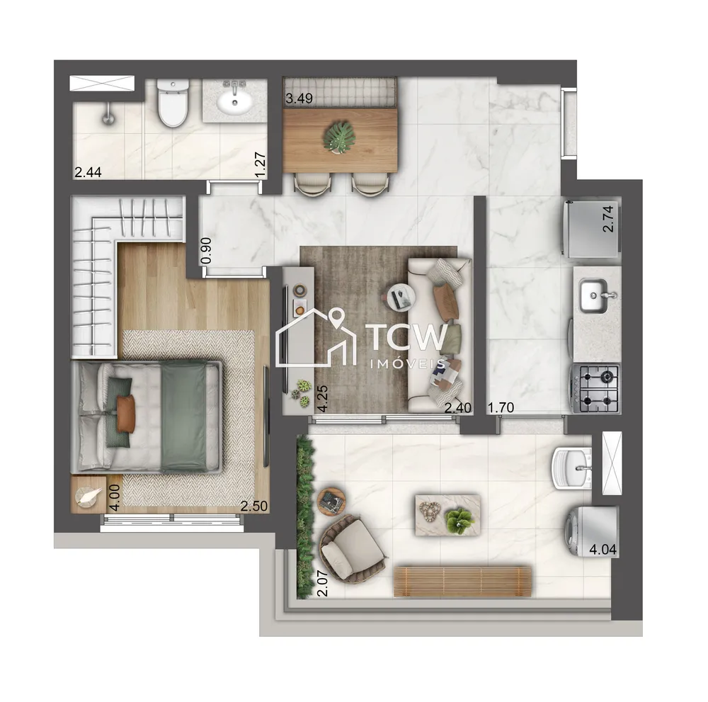 Apartamento, 1 quarto, 25 m² - Foto 7