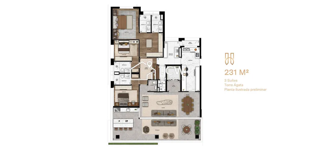Apartamento, 3 quartos, 231 m² - Foto 4