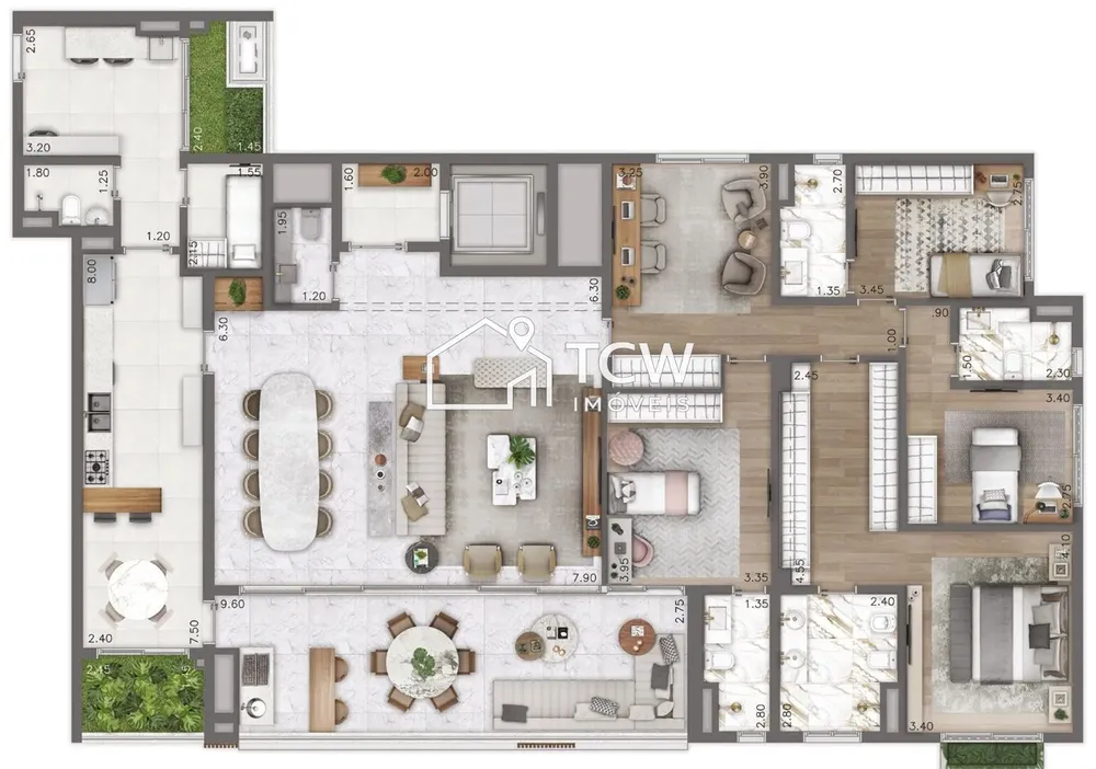 Apartamento, 4 quartos, 252 m² - Foto 3