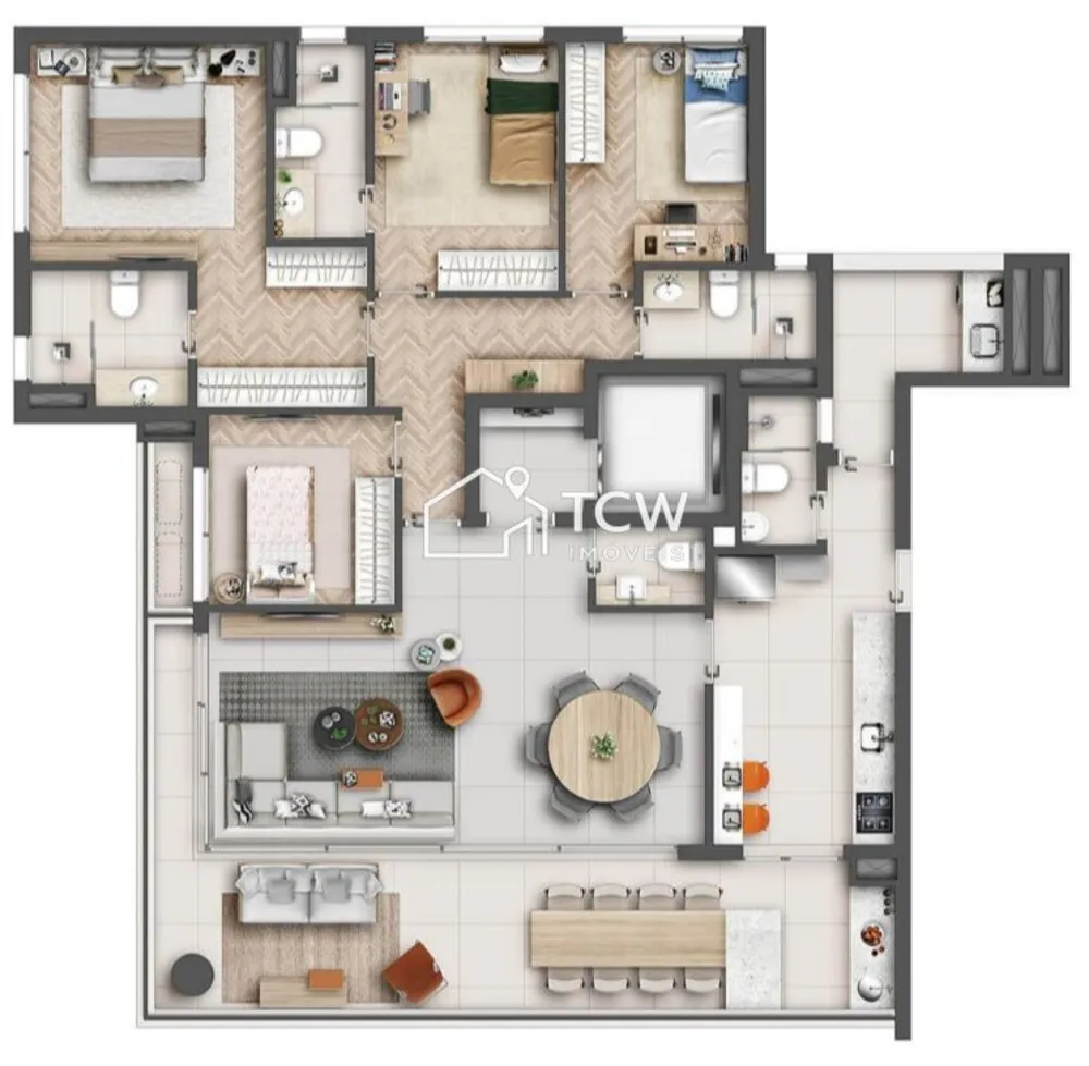 Apartamento, 4 quartos, 166 m² - Foto 2